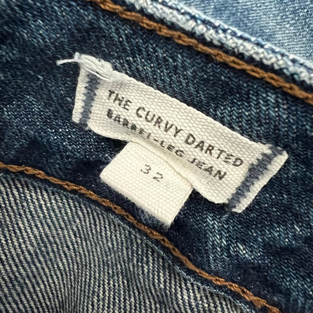 Madewell Curvy Darted Barrel Leg Jean 32 Blue - Picture 3 of 13